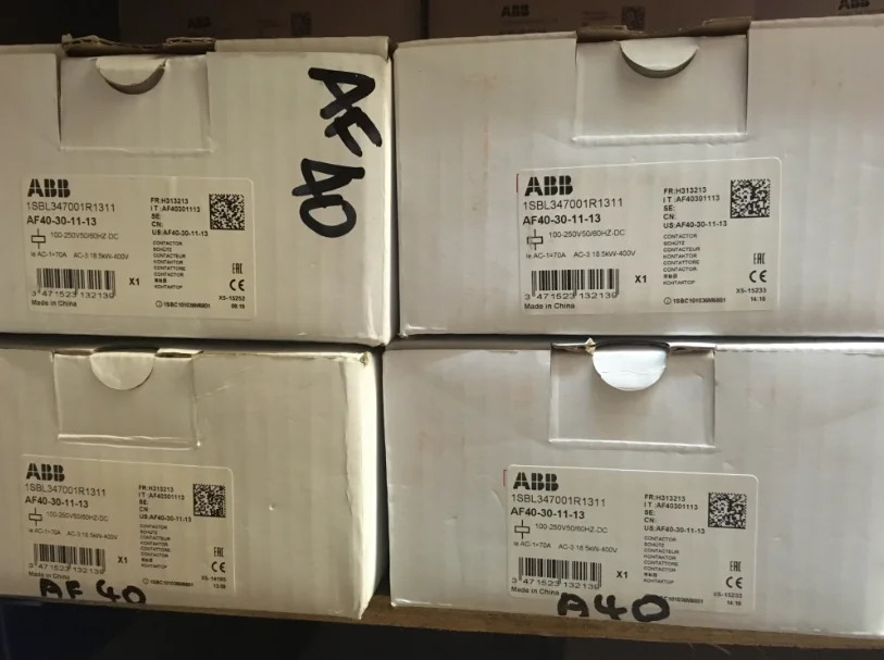 오리지널 ABB 접촉기 AF40-30-00-11 /AF40-30-00-12 DC AC 공유 신
