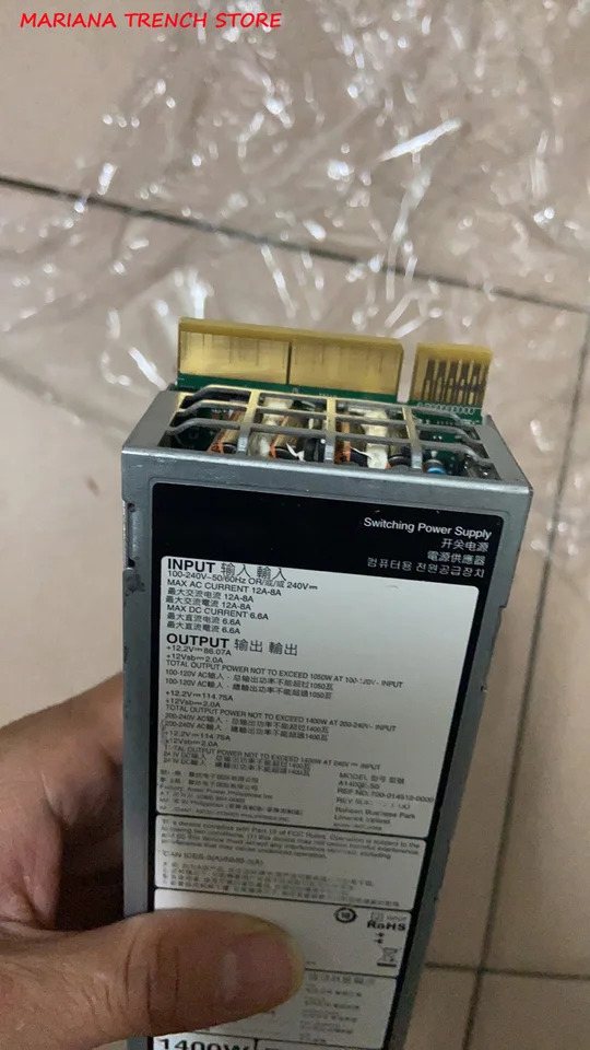 A1400E-S0 랙 서버 전원공급장치 1400W 64JDM DELL R750 R650 R550 R830 R930