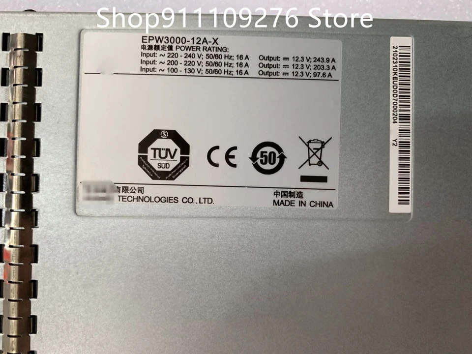 화웨이호환 RH5885 V2 오리지널 리퍼 PSU 서버 전원공급장치 EPW3000-12A-X