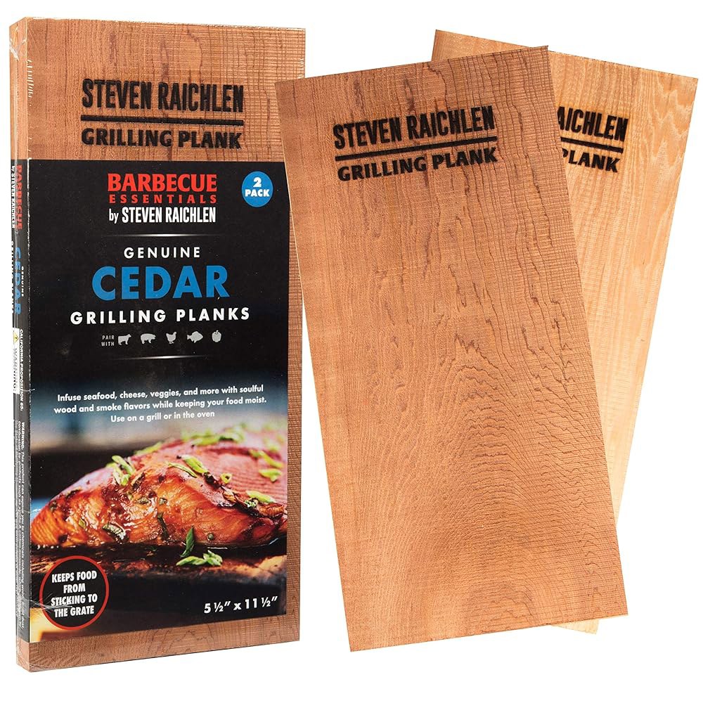 카메라맨 스티븐 라이클렌 시더 그릴 플랭크 5.5 x 11.5 (2pk) 보드 - 완벽한 우드 바비큐 액세서리, 연기가 섞인 고기, 생선, 채소 만들기 - 상세 이미지 2