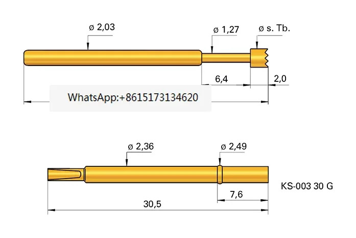 독일 INGUN 영국 스틸 프로브 GKS-003 303 254A2000 오목 골무 2.0mm 100 개
