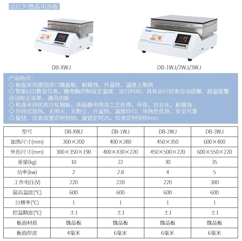 DB-1EFS/2EFS/3EFS 실험실 항온 디지털 디스플레이 가열 플레이트 전기