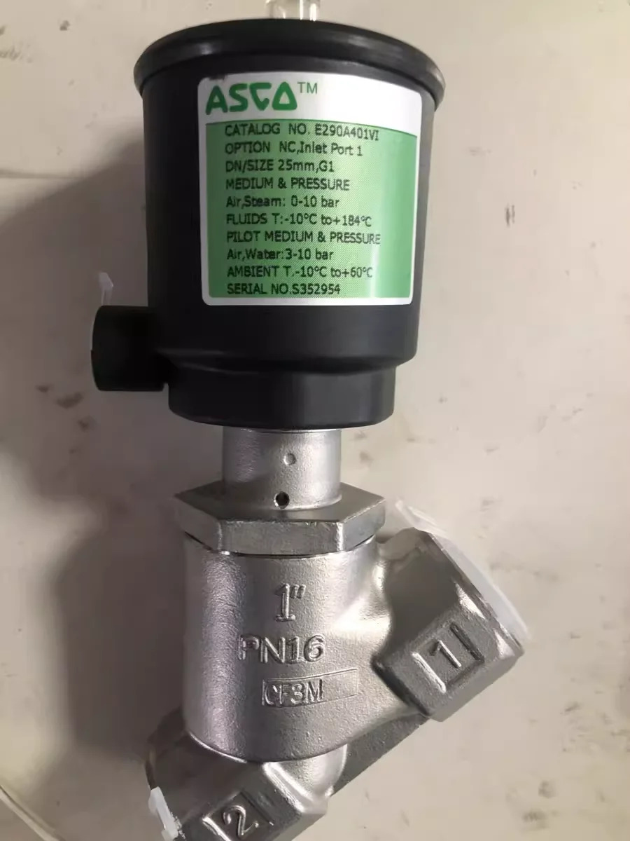 ASCO 앵글 시트 밸브 E290A394VI G3/4 DN20 E290A393VI 15mm G1/4 E290A401VI 25mm G1 E290A394 E290A791 E290A7