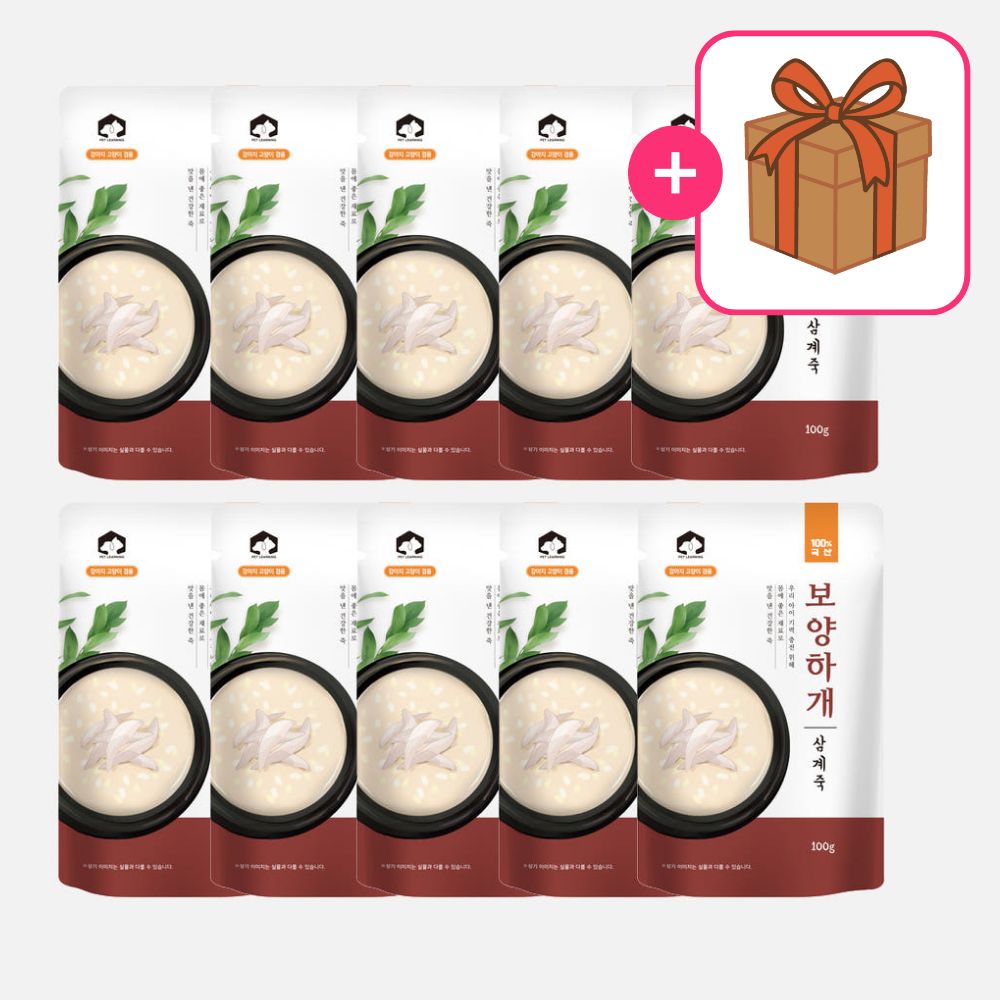 보양하개 강아지 삼계탕 삼계죽 닭고기, 100g, 10개 - 메인 이미지