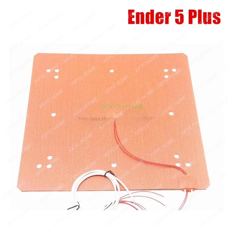 Ender 5 Plus 3D 프린터 실리콘 히터 370x375mm 120V/220V 750W 1000W 빌드 플레이트 히트 베드 부품