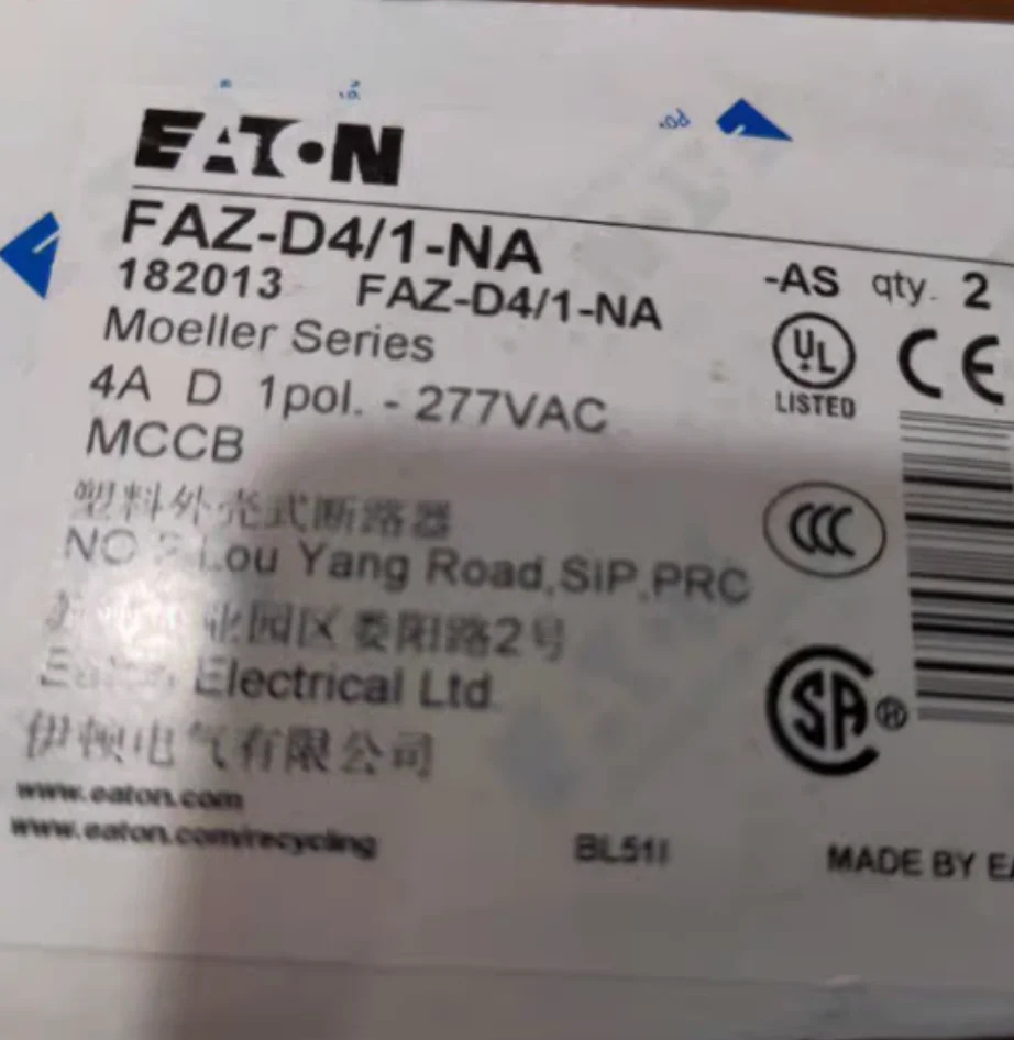 오리지널 이튼 회로차단기 FAZ-D4 1-NA 신