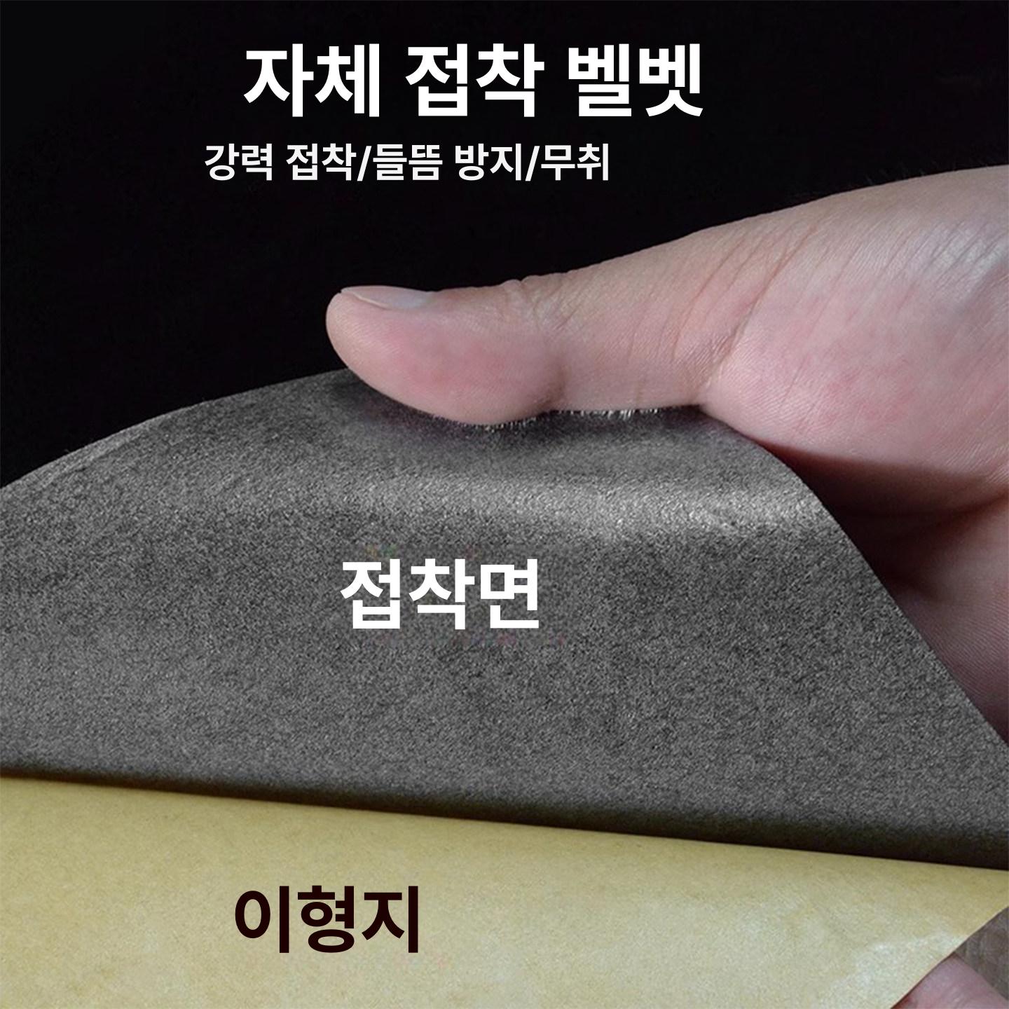 접착식 패브릭 벨벳 플로킹 원단 천 서랍깔개 라이너 내부 리폼용 극세사 색상 시트 - 상세 이미지 2