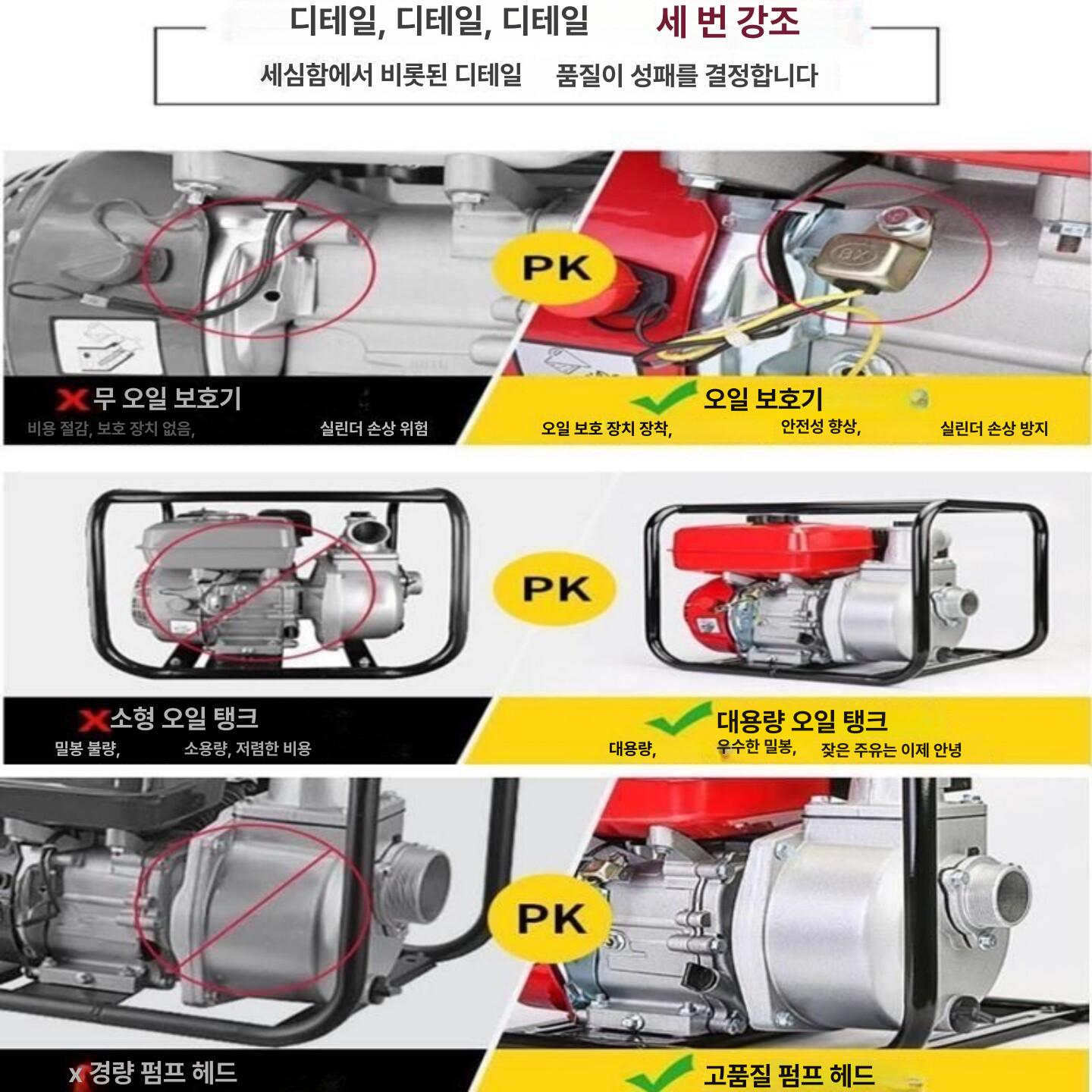 가정용 양수기 수중펌프 지하수모터 워터 자동펌프 부스터 농사용 오수 수정펌프 관개 - 상세 이미지 2
