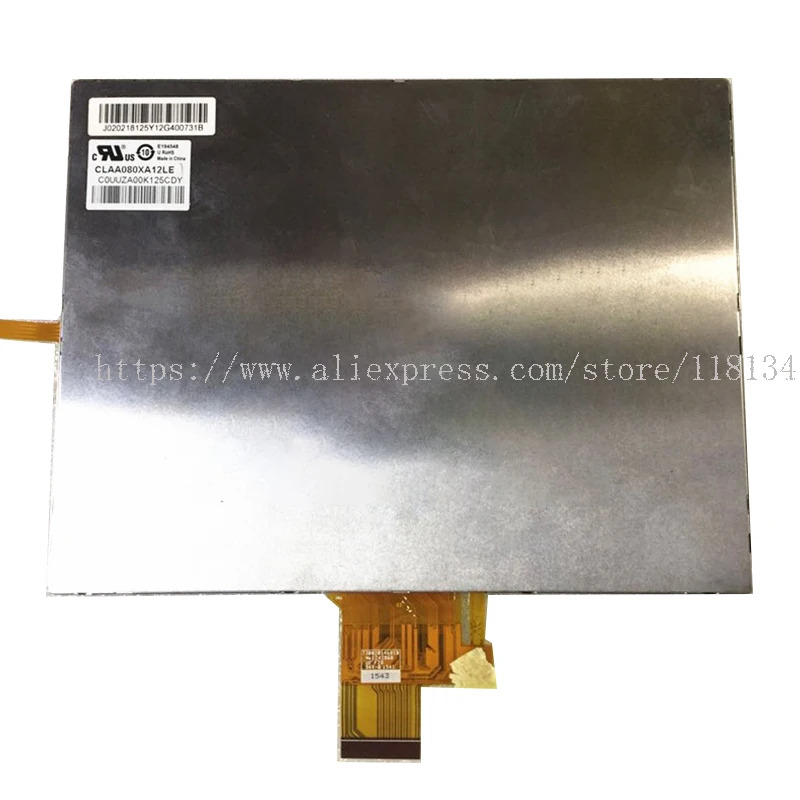 원본 8 인치 CLAA080XA12LE LCD 1024x768 Lcd 화면 디스플레이/디지타이저 터치 패널
