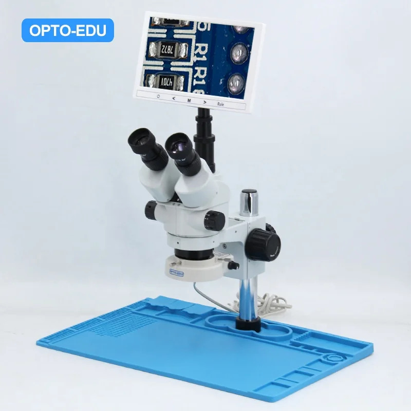 OPTO-EDU A23.1503 줌 스테레오 현미경 lcd를 복구하는 스마트 폰