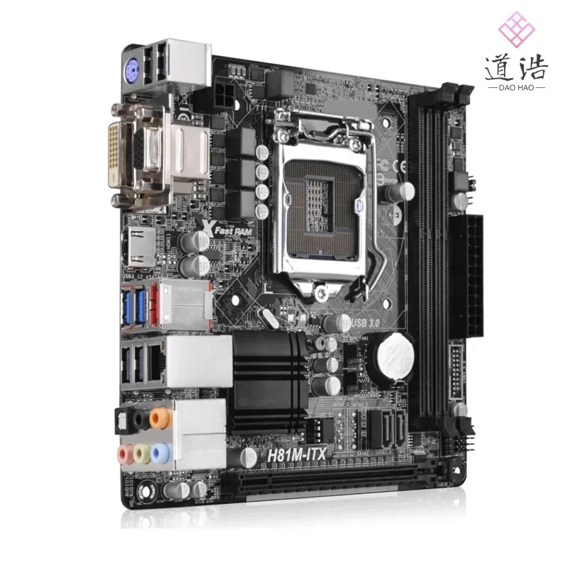 ASRock호환 H81M-ITX 마더보드16GB HDMI LGA 1150 DDR3 Mini-ITX H81 메인보드 완전 작동 리퍼