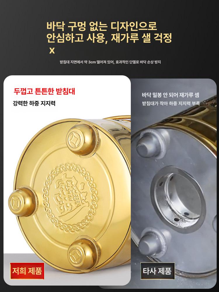 소각로 화로대 대형 스테인리스 장작 스테인레스 야외 원형 캠핑 그릴 난방 바베큐 - 상세 이미지 4