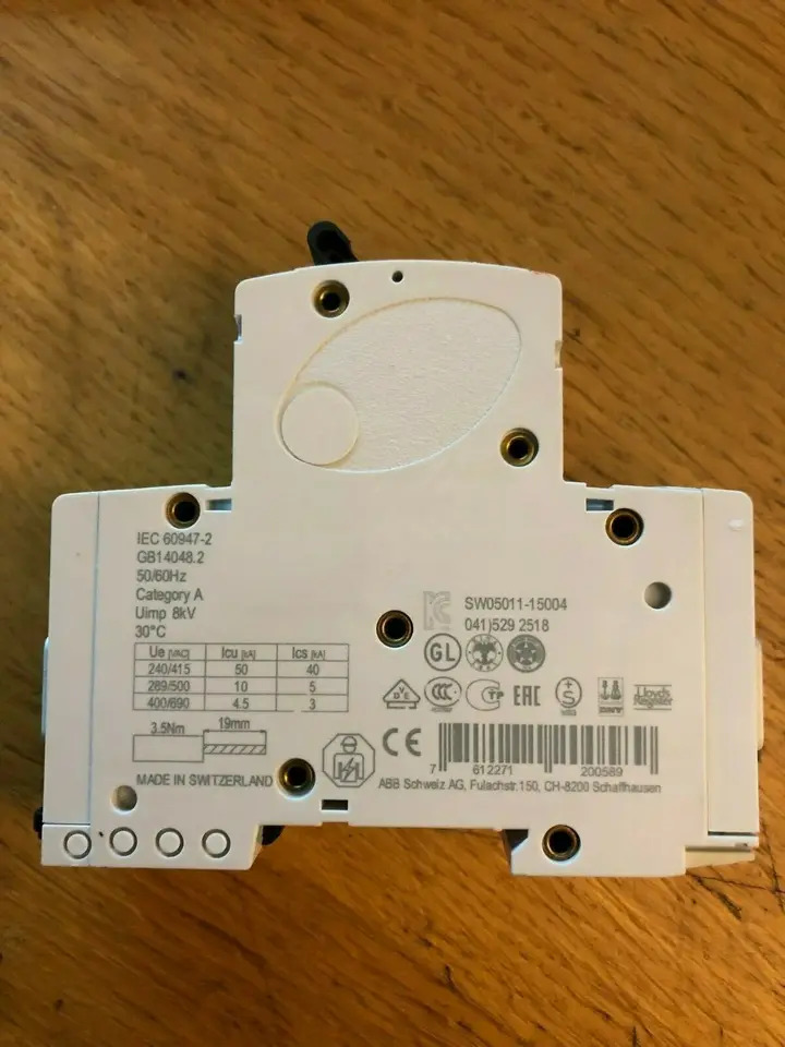 ABB 하이 브레이킹 회로차단기 S801S-B100 S801S-C100 신