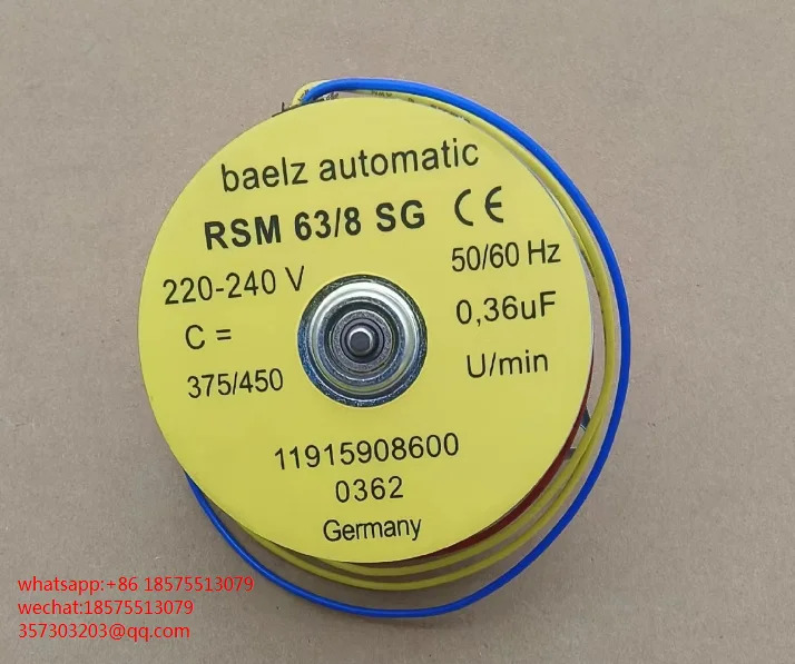 Baelz 전기 헤드 소형 모터 E07-373 자동 RSM 63/8 SG 220-240V 50/60Hz 0 36UF 375/450 U/min신