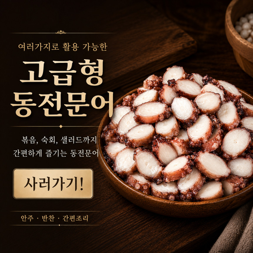 국내가공 동전문어 가문어 슬라이스 마른반찬 200g, 1개 - 상세 이미지 2