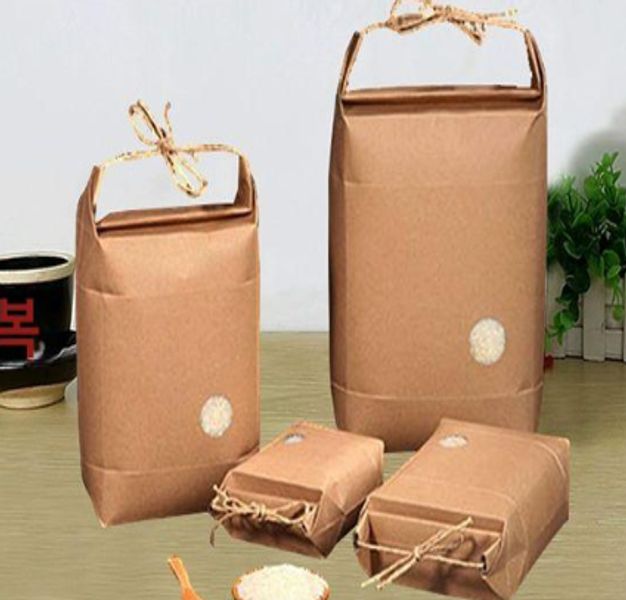쌀 포장지 종이백 크라프트 내추럴 맞춤 가방 세로형 크래프트 다용도 - 상세 이미지 3