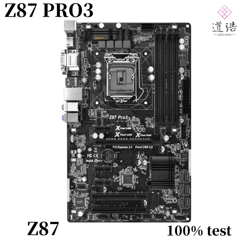 ASRock호환 Z87 PRO3 32GB LGA 1150 DDR3 HDMI PCI-E3.0 마더보드Z87 마더보드 완전 작동 리퍼