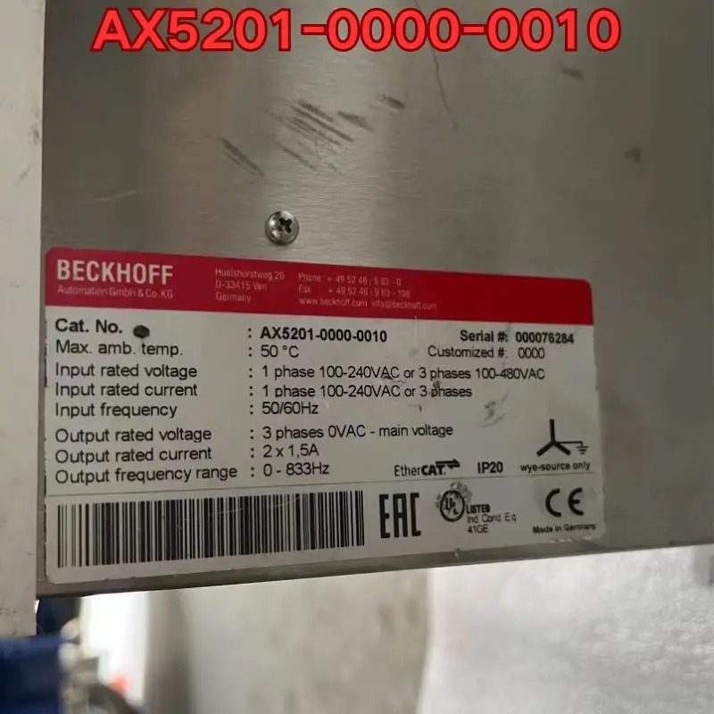 리퍼 AX5201-0000-0010 서보 드라이브작동 상태
