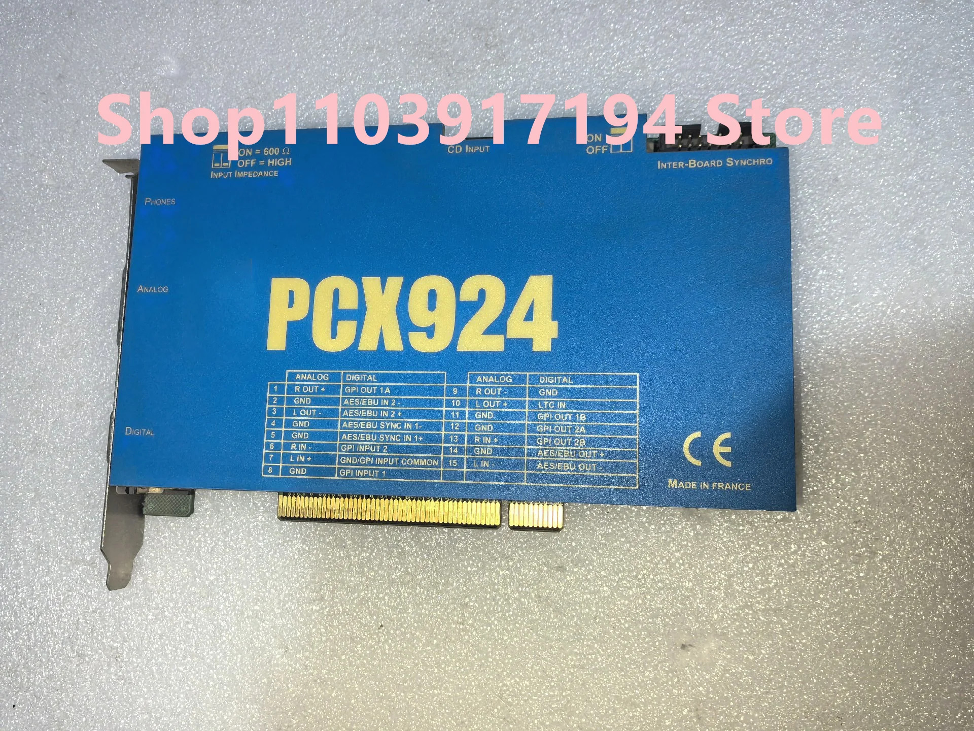 Digigram PCX924 사운드 카드 PCI 인터페이스용