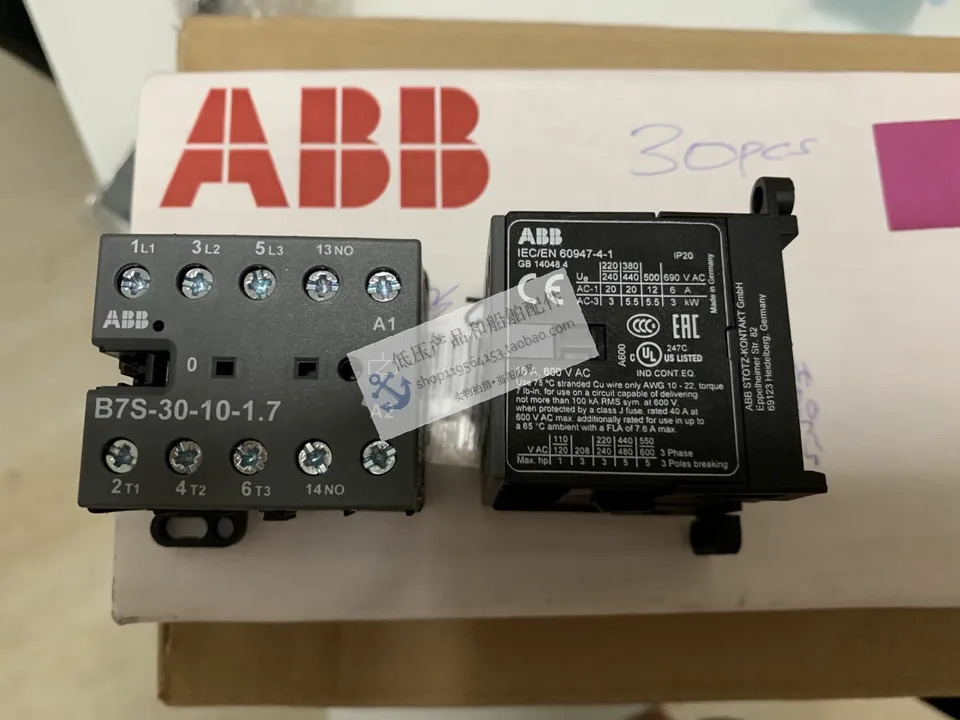 오리지널 ABB 접촉기 B7S-30-10-1/B7S-30-01-1 신