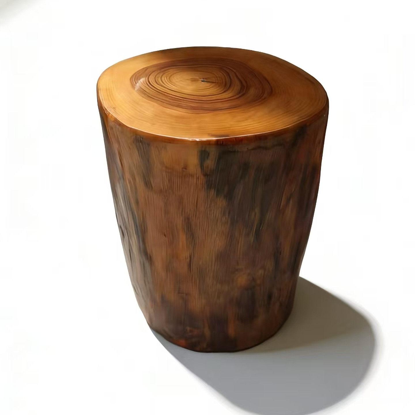통나무 의자 스툴 빈티지 발받침대 원목 북유럽 호텔 천연 모서리 촬영 디자이너 - 상세 이미지 2