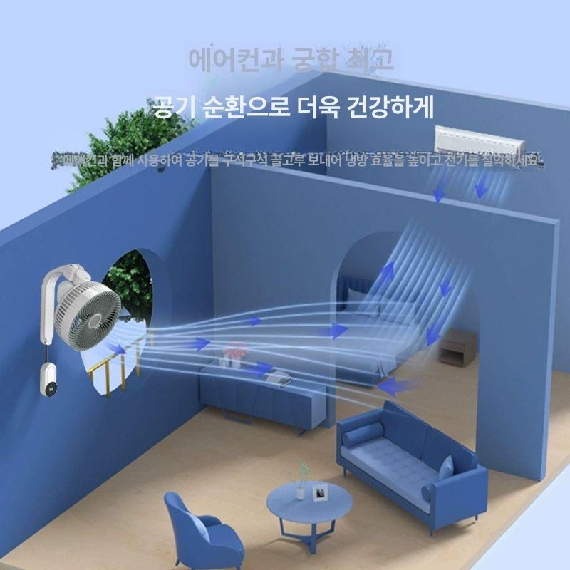 벽걸이형 선풍기 전기 가정용 사무실 기계식 상업용 욕실 강풍 팬션 학원 무타공 - 상세 이미지 3