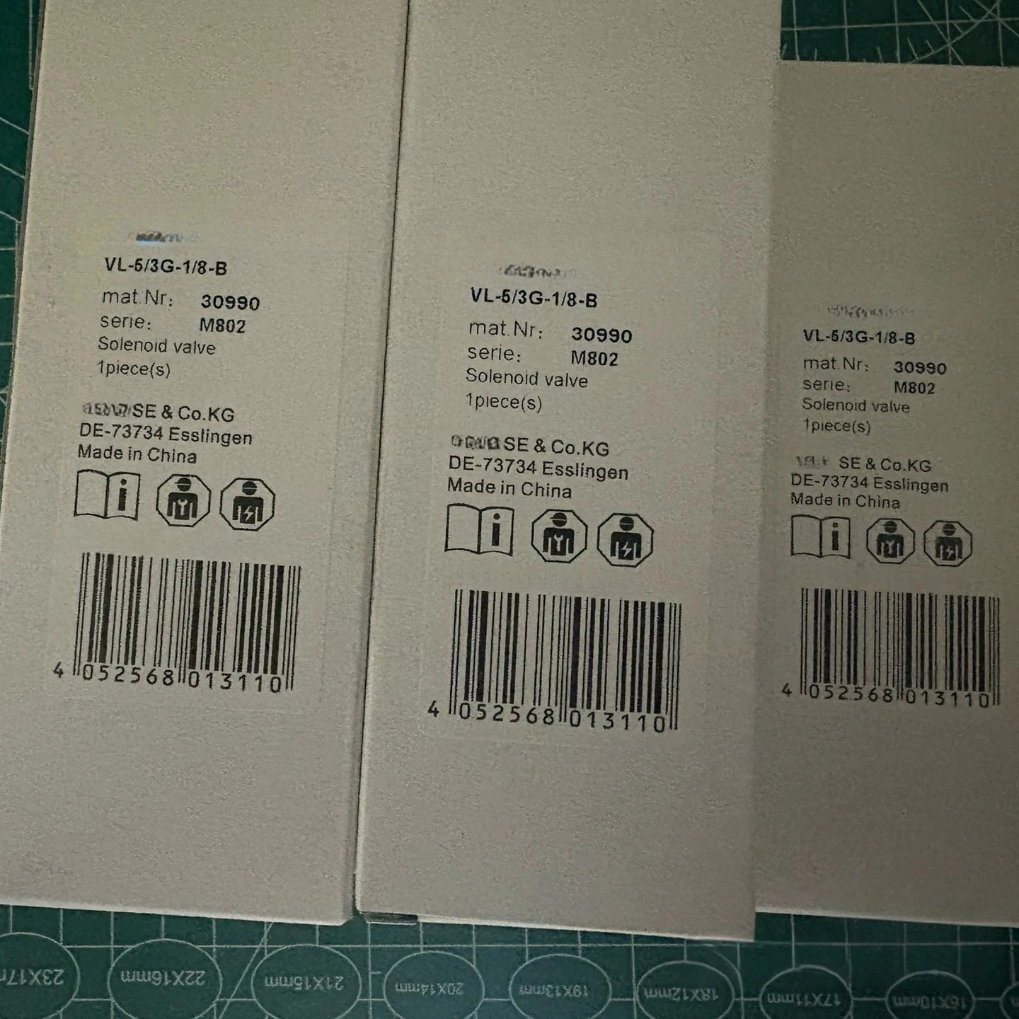 솔레노이드 밸브 J-5-1/8-B-EX 536043 VL-5/3G-1/8-B 30990 VL-5/3E-1/8-B 31309 VL-5/3B-1/8-B 31310 VL-5-1/4-B