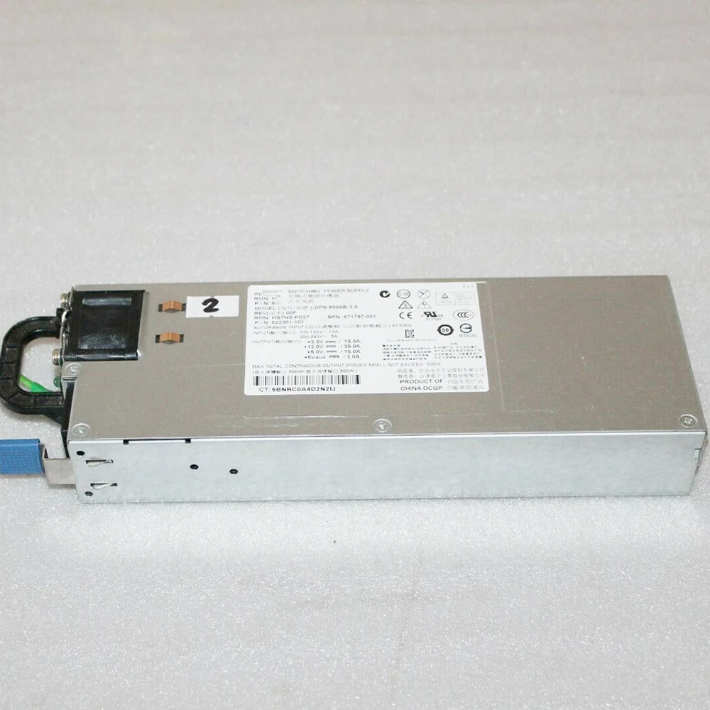 hp호환 160G8 서버 전원공급장치 HSTNS-PD27DPS-500AB-3 A 671797 -001 622381 -101 500W