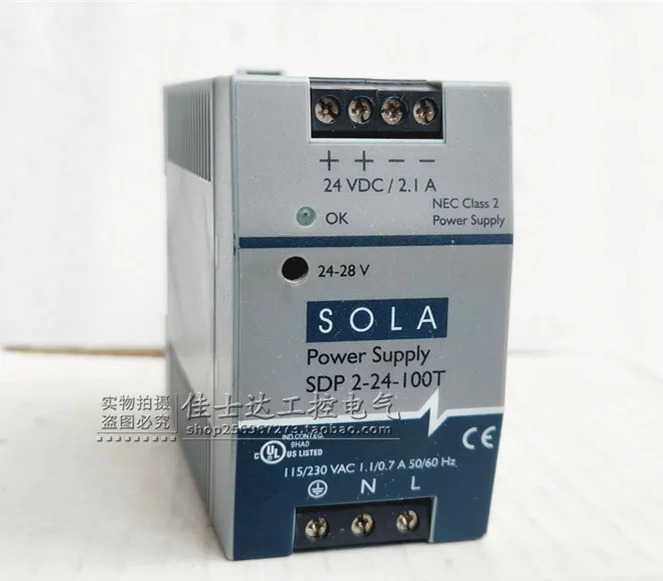 오리지널 SOLA 스위칭 전원공급장치 SDP2-24-100T 레일 24VDC 2.1A 포장