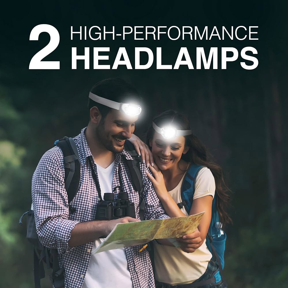 에너자이저 LED 헤드램프 PRO(2팩), IPX4 방수 헤드램프, 야외용 고성능 헤드라이트, 캠핑, 러닝, 폭풍, 비상 시 생존용 조명(배터리 포함) 4- Pack Purple - 상세 이미지 2
