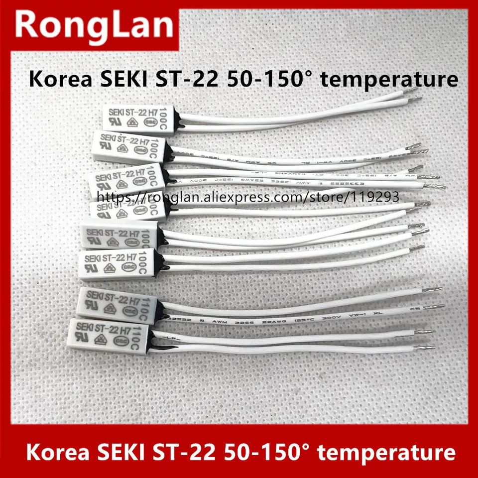 SEKI 온도 조절 스위치 보호기 ST-22 50 55 60 65 70 75 80-150 도 100 PS/LOT