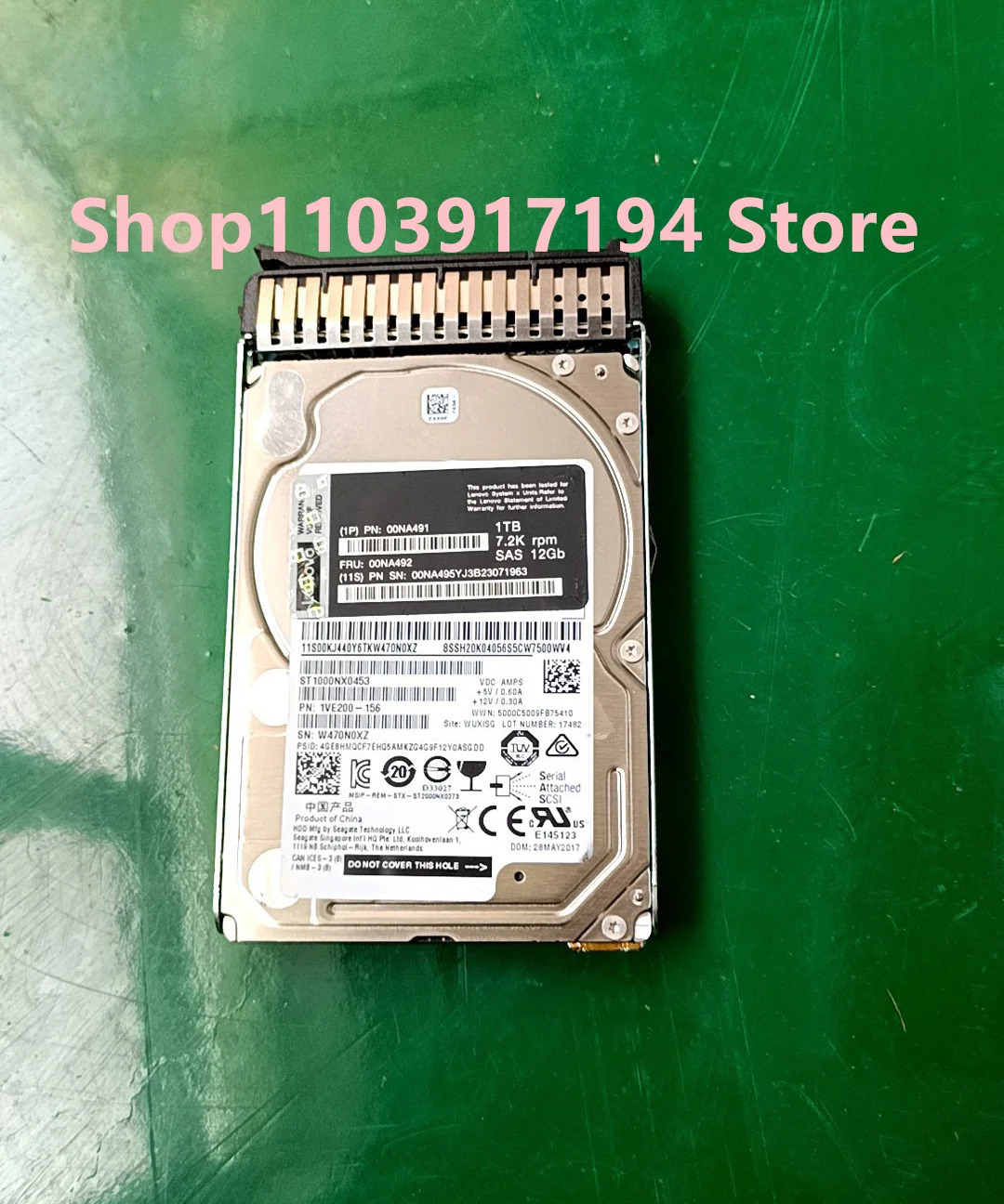 IBM 1TB 7.2K 12Gbps NL SAS 2.5 인치 하드 G3HS 00NA492 00NA491
