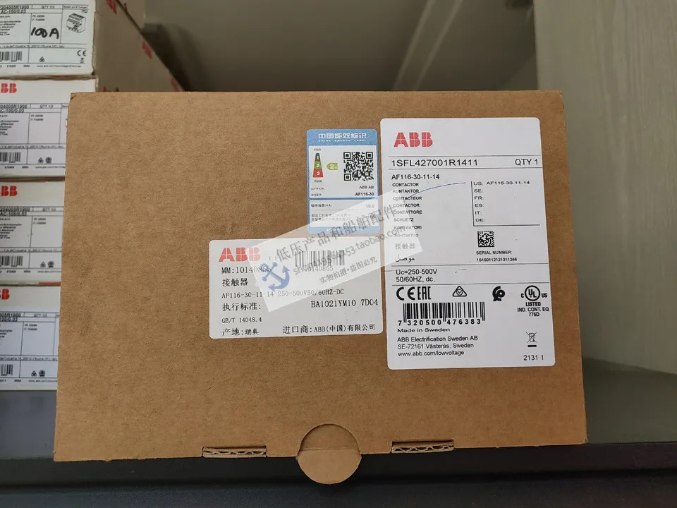 오리지널 ABB 접촉기 AF116-30-10-14 코일 전압 250-500VAC/DC 신