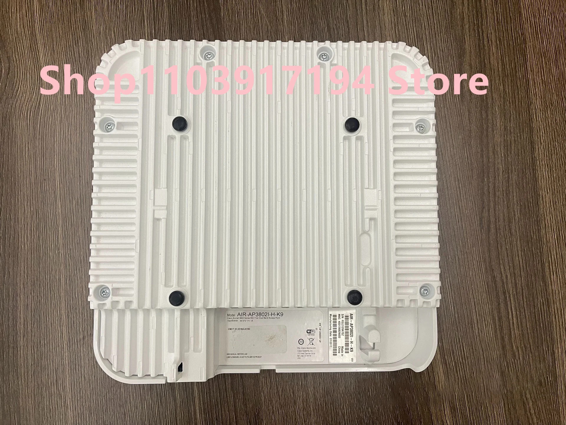 Cisco AIR-AP3802I-H-K9 Enterprise 무선 AP 듀얼 밴드 기가비트 POE 전원공급장치 내장 안테나