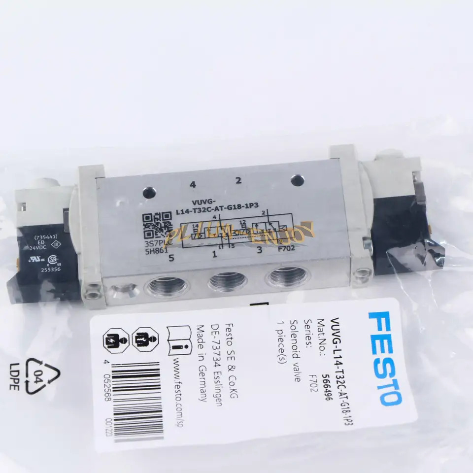 ONE FESTO 솔레노이드 밸브 VUVG-L14-T32C-AT-G18-1P3 566496 신