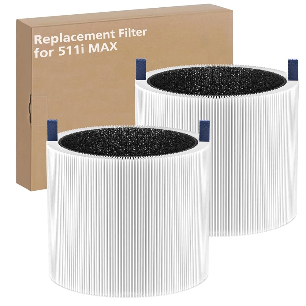 블루에어 HEPASilent 공기 청정기, 블루 퓨어 F5MAX, 모델 511i Max와 호환되는 2팩 MAX 교체 필터(511 제외) - 상품 이미지