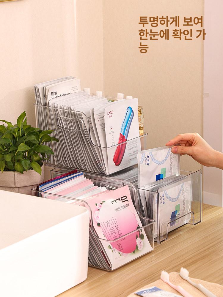 마스크팩보관함 정리함 서랍 케이스 다기능 아크릴 정리대 메이크업박스 여성용 - 상세 이미지 4