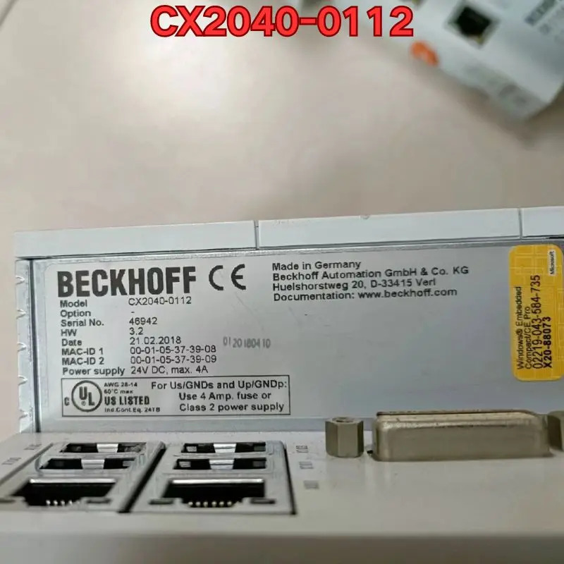 리퍼 PLC 모듈 CX2040-0112 기능 정상