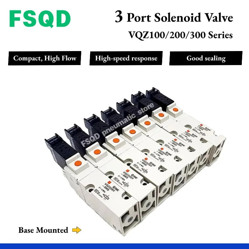 VQZ225Y VQZ215 VQZ225 VQZ235-5MO 5L 5L1 5M 5MO1 5YZB1 5YZ1 5M1 3 포트 솔레노이드 밸브 VQZ 100/200/300 시리즈 공압