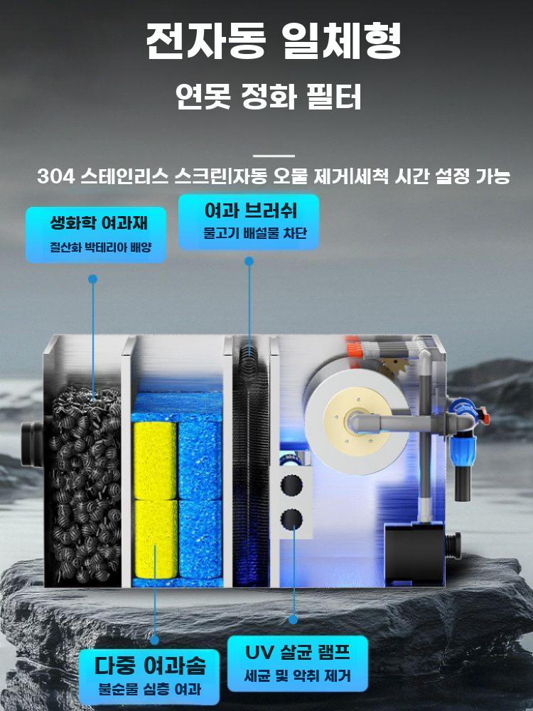 연못 정수기 여과기 스테인리스 물고기똥 필터 대형 순환 패키지 0-5톤 FC10000 - 상세 이미지 4