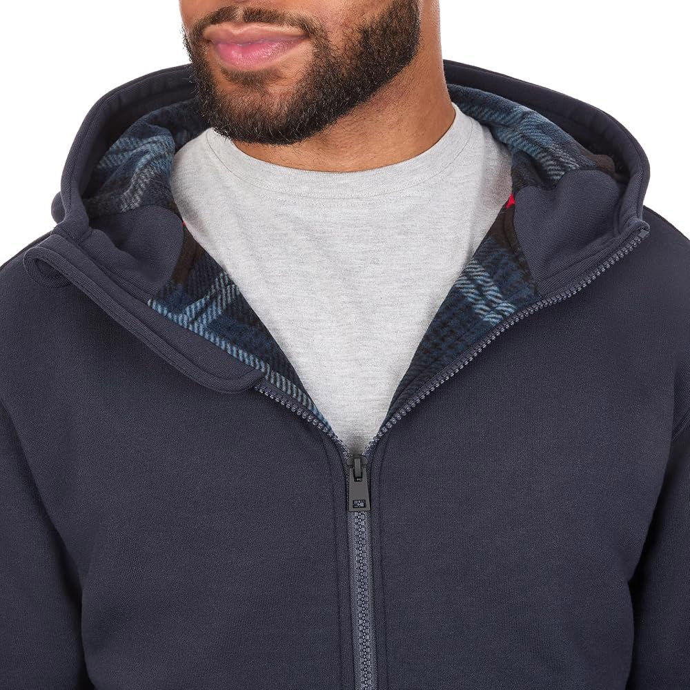 콜먼 폴라 남성 플리스 안감 작업복 풀집 스웨트셔츠 후드, 아웃도어에 딱 맞는 후드티 Navy Large - 상세 이미지 2