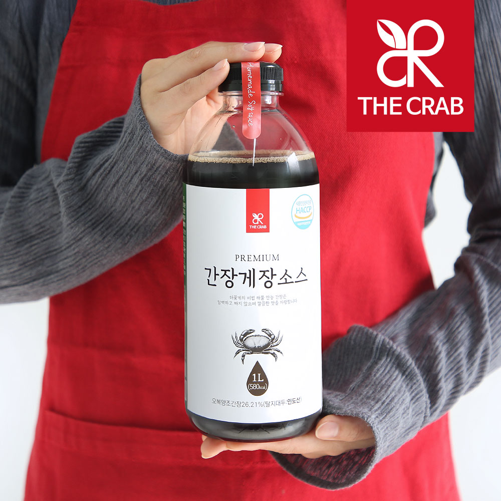 더꽃게 DIY 간장게장 간장 소스 1L 꽃게장 새우장 전복 연어 해물전용 만능소스 상품 이미지