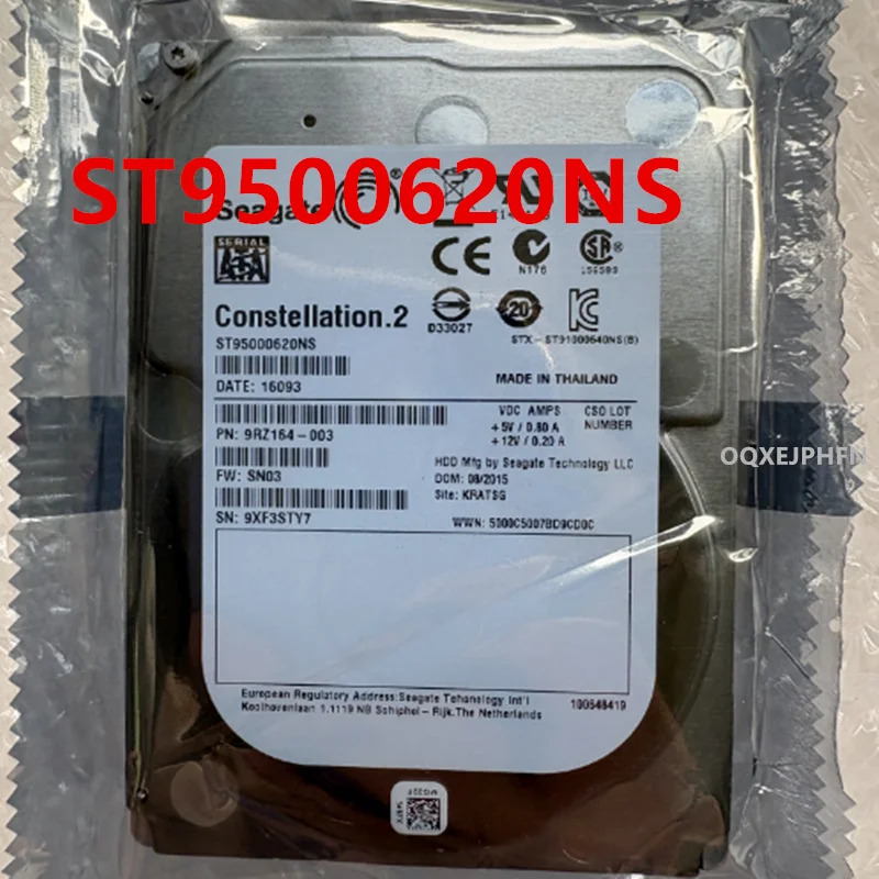 씨게이트오리지널 HDD 500GB 2.5 인치 7.2K SATA 6 Gb/s 64MB 엔터프라이즈 ST9500620NS 내장 신