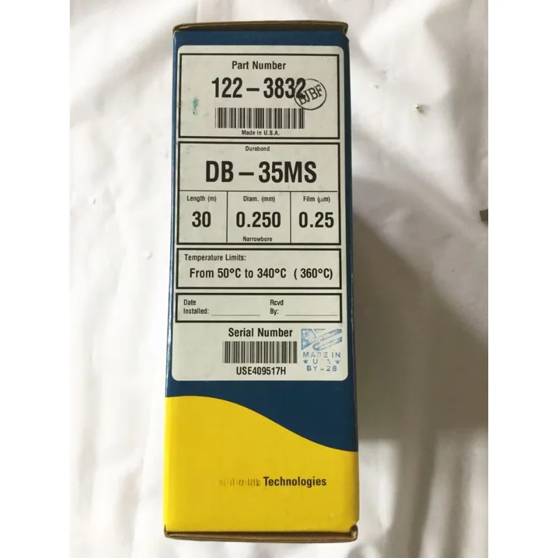 Agilent 크빈티지토그래피 컬럼 DB-35ms 122-3832g 30m x 0.25mm 0.25um