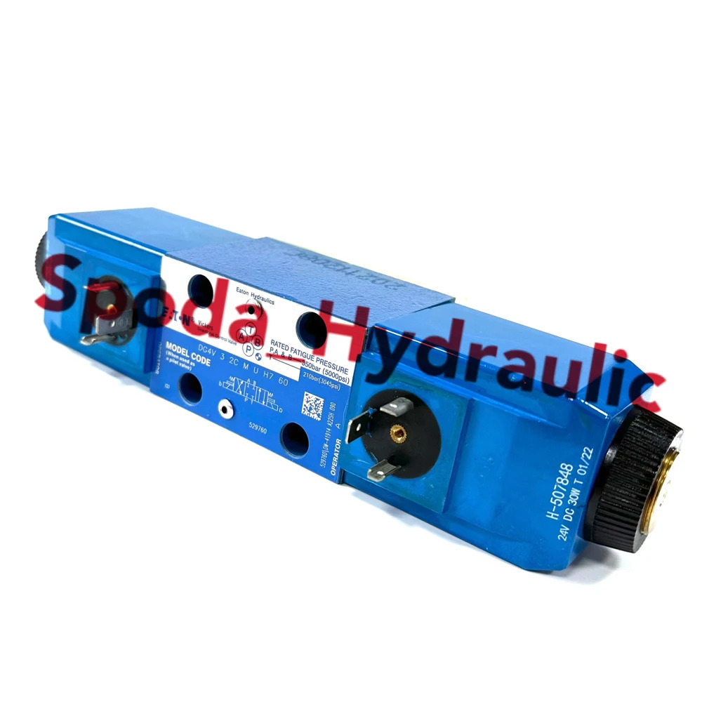 529760 Vickers 유압 솔레노이드 밸브 DG4V-3-2C-M-U-H7-60 DG4V32CMUH760