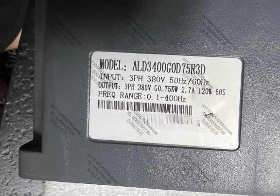 주파수 변환기 0.75KW 모델 ALD3400G0D75R3D 리퍼 완료