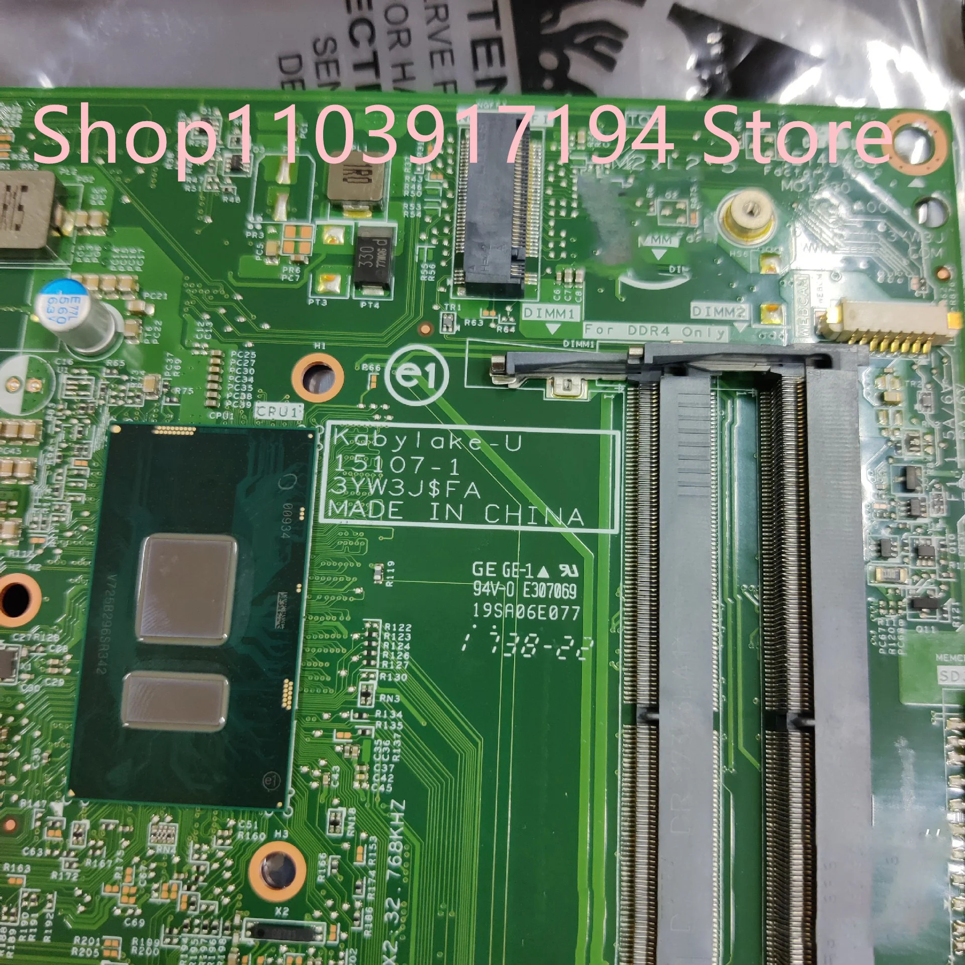 DELL 3264 3464 마더보드 I3-7100U K8VD7 PWXVV 15107-1 3YW3J