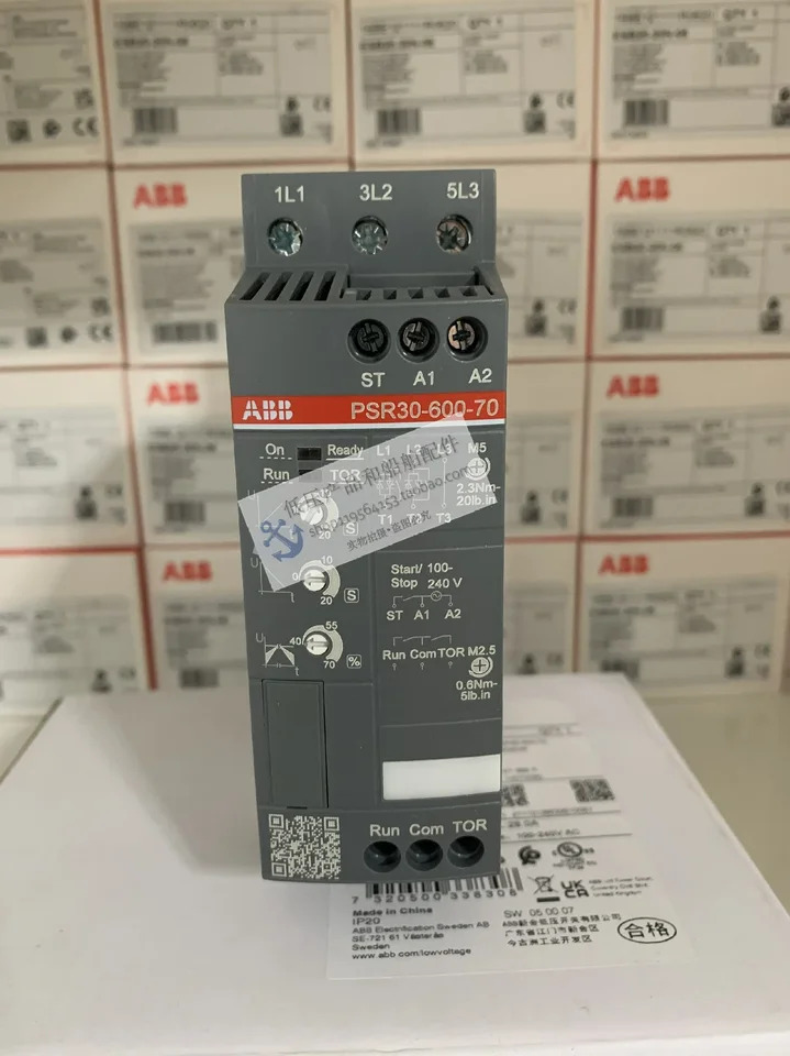 오리지널 ABB 컴팩트 소프트 스타터 PSR30-600-70 AC208-600V 15kW