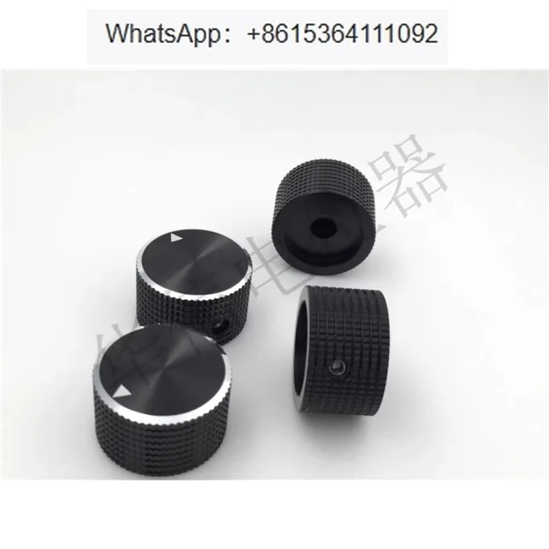 10Pcs 25MMX15.5MM 알루미늄 합금 손잡이 캡 전위차계 하이 엔드 구멍 6MM 검정색 밝은 자리