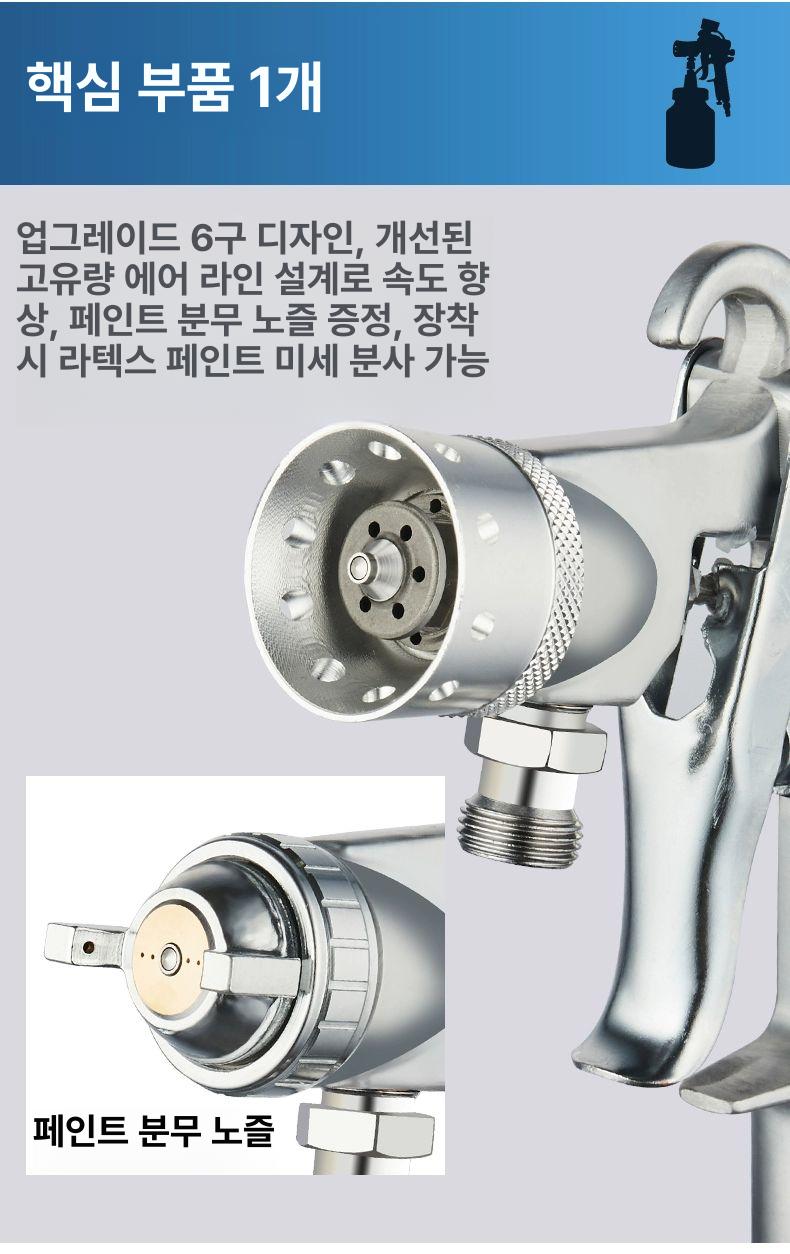 수성페인트 분사기 도장건 압송식 에어분무 공업용 균일분사 노즐 - 상세 이미지 3